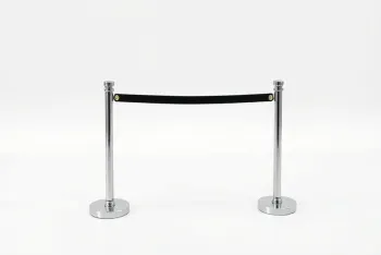 Belt Stanchion Chrome with Black Belt