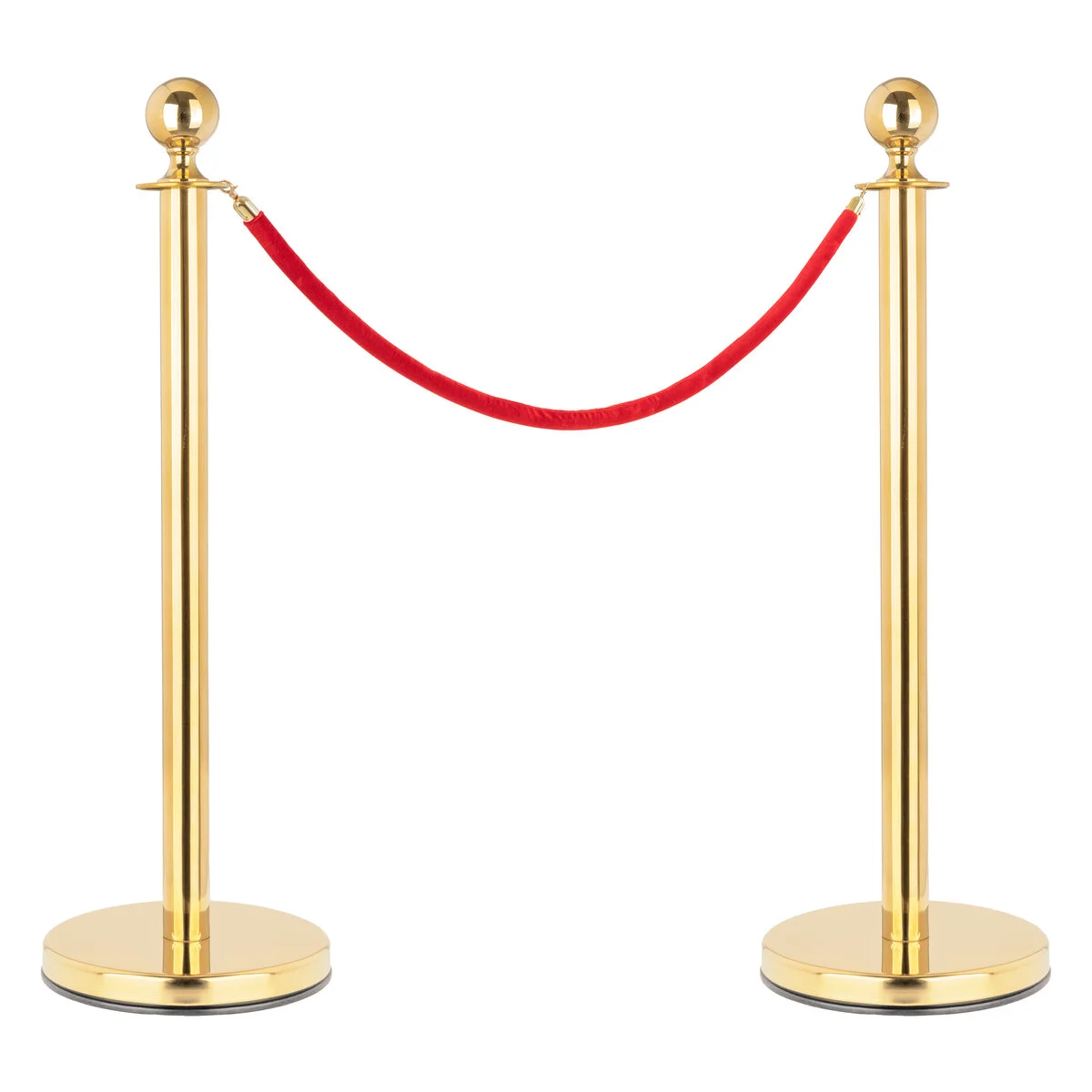 Kordelständer Gold mit roter Kordel