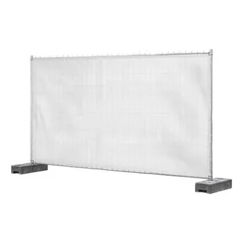 Mobile Construction Fence with Privacy Screen White 3.5m